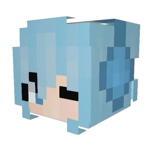 nikitawesome Minecraft avatar head, 3D render
