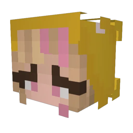 nikiven Minecraft avatar head, 3D render