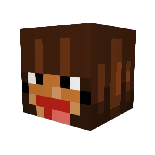 nikkastar Minecraft avatar head, 3D render
