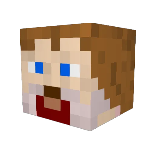nikkex Minecraft avatar head, 3D render