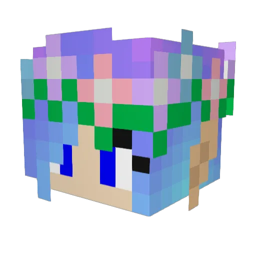 nikki2334 Minecraft avatar head, 3D render