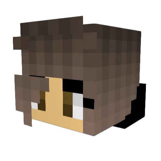 nikkibtnt Minecraft avatar head, 3D render