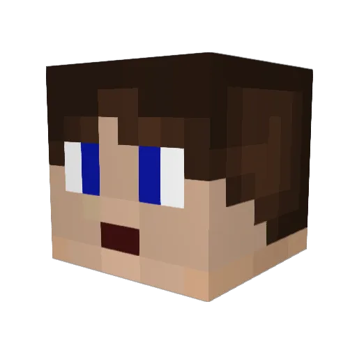 nikkikul Minecraft avatar head, 3D render