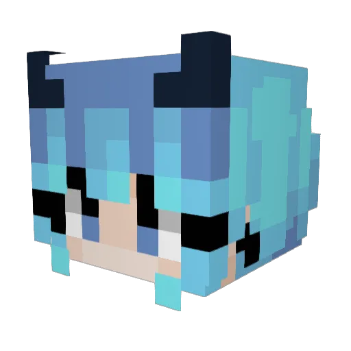 nikknak_ Minecraft avatar head, 3D render