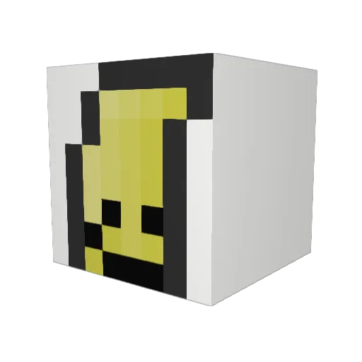 nikkosunshine Minecraft avatar head, 3D render