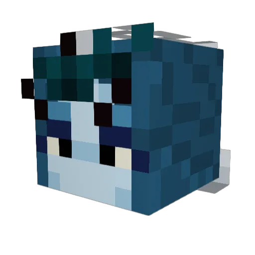 nikksy Minecraft avatar head, 3D render