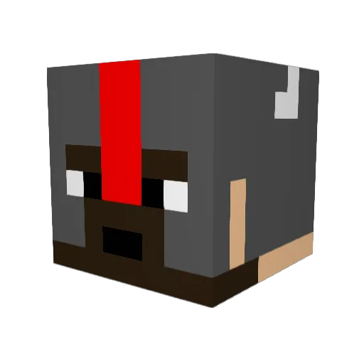 niklaes Minecraft avatar head, 3D render