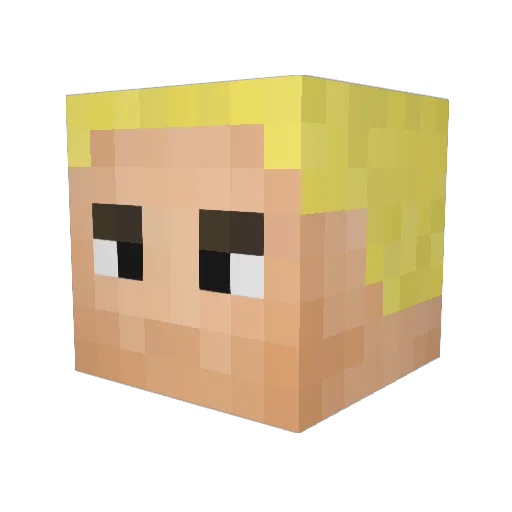 niklassenap Minecraft avatar head, 3D render