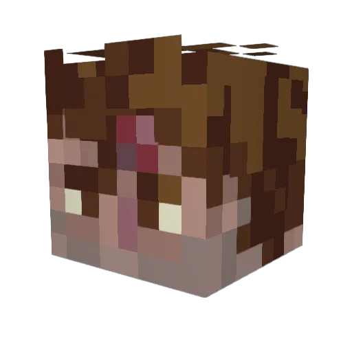 nikleren Minecraft avatar head, 3D render