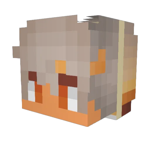 nikmak Minecraft avatar head, 3D render