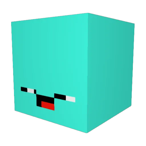 nikneo Minecraft avatar head, 3D render
