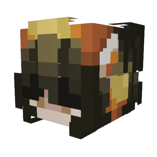 nikocl Minecraft avatar head, 3D render