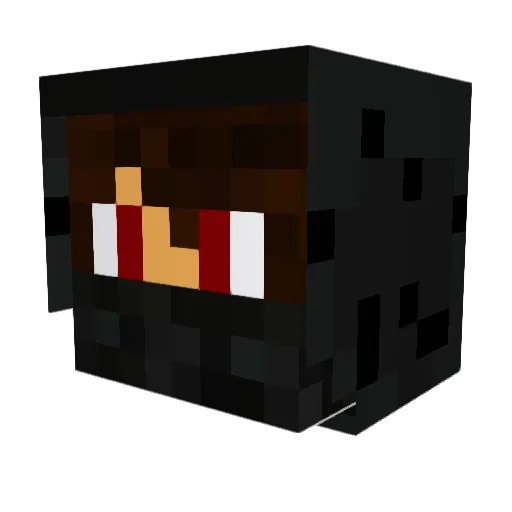 nikolouska Minecraft avatar head, 3D render