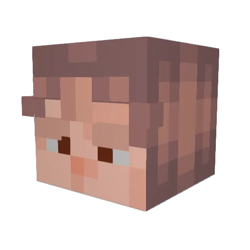 nikolsx Minecraft avatar head, 3D render