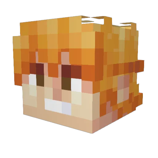 nikomic Minecraft avatar head, 3D render