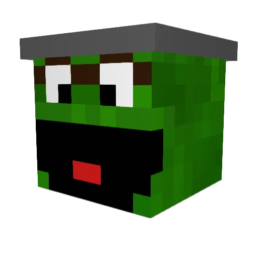nikondork Minecraft avatar head, 3D render