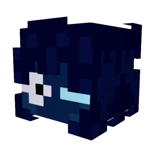 nikoou Minecraft avatar head, 3D render