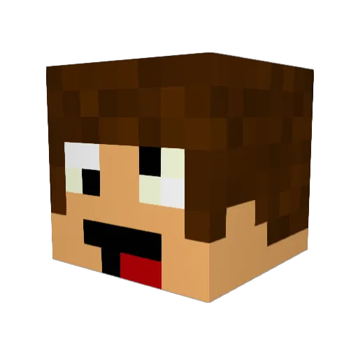 nikornerup Minecraft avatar head, 3D render