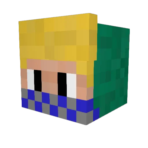 nikoscool2002 Minecraft avatar head, 3D render