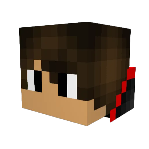nikosony Minecraft avatar head, 3D render