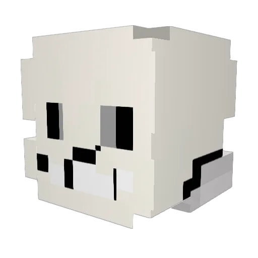 nikosplit Minecraft avatar head, 3D render