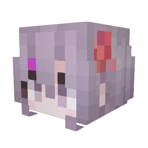 nikouyy Minecraft avatar head, 3D render