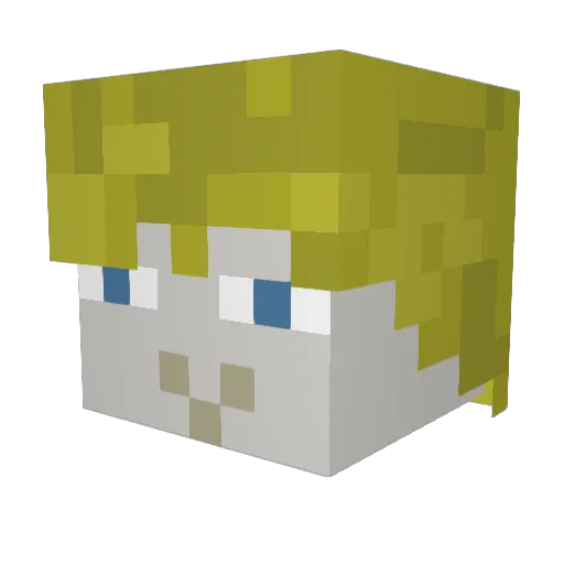 nikoxzv Minecraft avatar head, 3D render