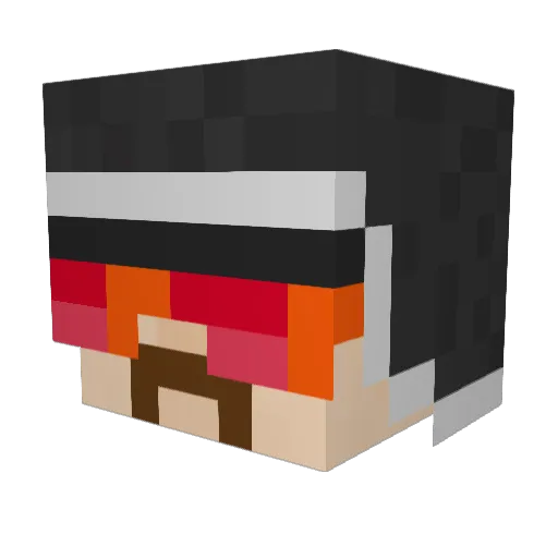 nikpawlak Minecraft avatar head, 3D render