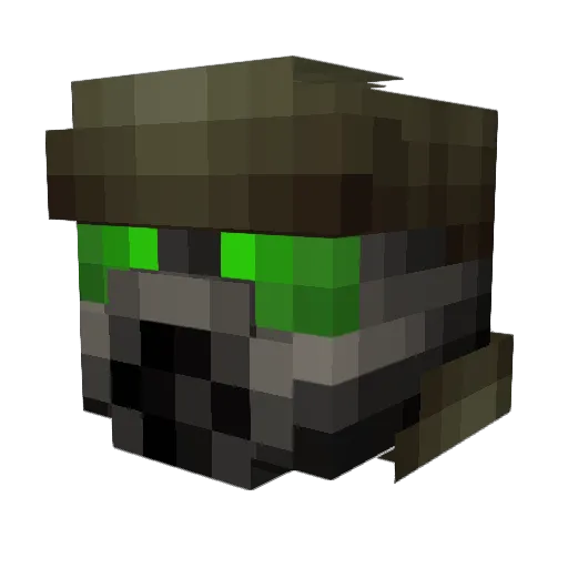 niktonull Minecraft avatar head, 3D render