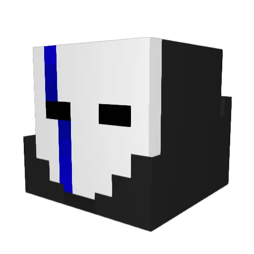 nikundan Minecraft avatar head, 3D render