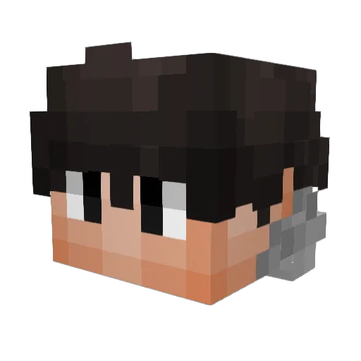 nilexr Minecraft avatar head, 3D render