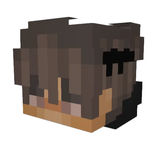 nilidark Minecraft avatar head, 3D render