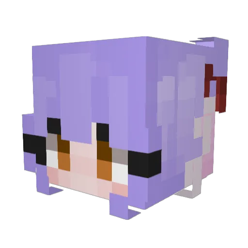 nilii Minecraft avatar head, 3D render