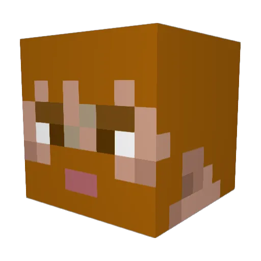 nillac Minecraft avatar head, 3D render