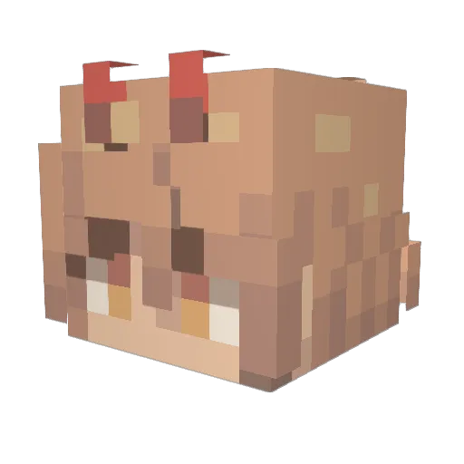 nillesss Minecraft avatar head, 3D render
