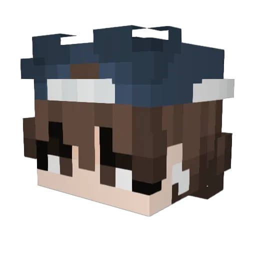 nilng Minecraft avatar head, 3D render