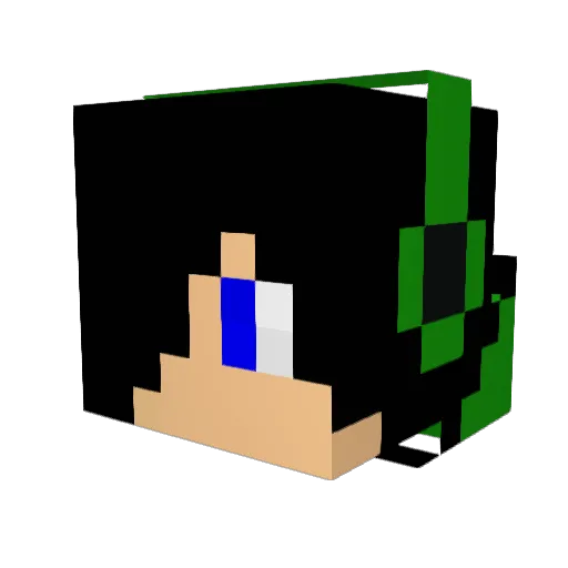 nilram Minecraft avatar head, 3D render