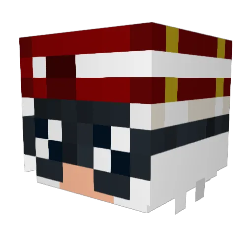 nimbleFlo Minecraft avatar head, 3D render