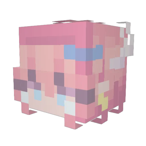 nimikyu Minecraft avatar head, 3D render