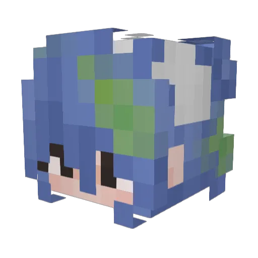 niming10 Minecraft avatar head, 3D render