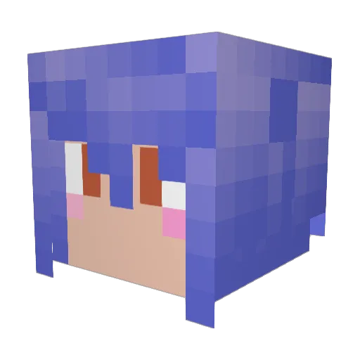 nimiwan Minecraft avatar head, 3D render