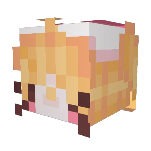 nimphie Minecraft avatar head, 3D render