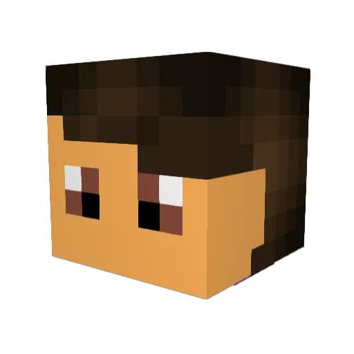 nimrodblack Minecraft avatar head, 3D render