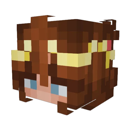 nimrodel Minecraft avatar head, 3D render