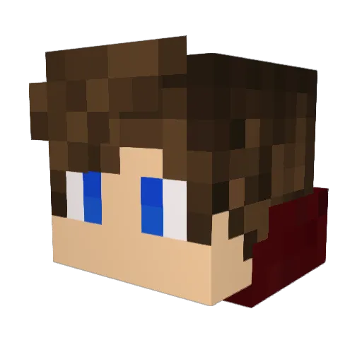 nimrodk Minecraft avatar head, 3D render