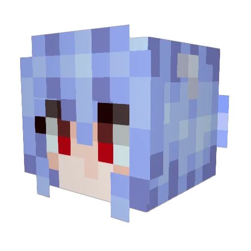 nin_mon Minecraft avatar head, 3D render