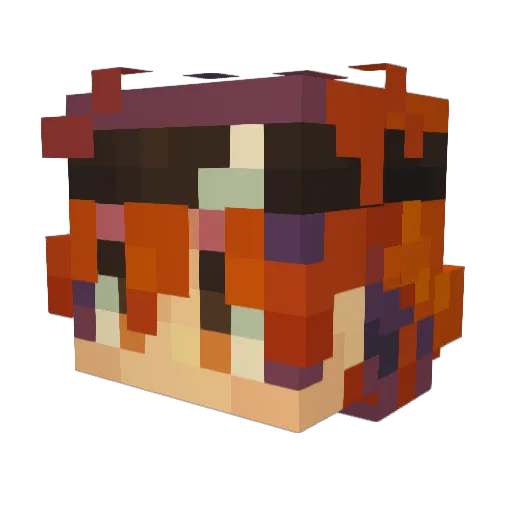 ninaampudia Minecraft avatar head, 3D render