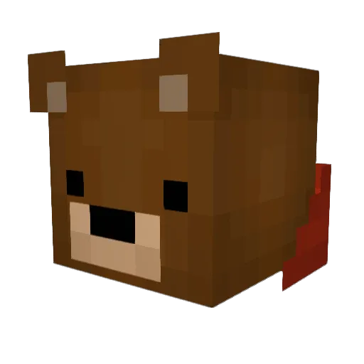 ninacarrot Minecraft avatar head, 3D render