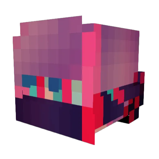 ninacraft Minecraft avatar head, 3D render