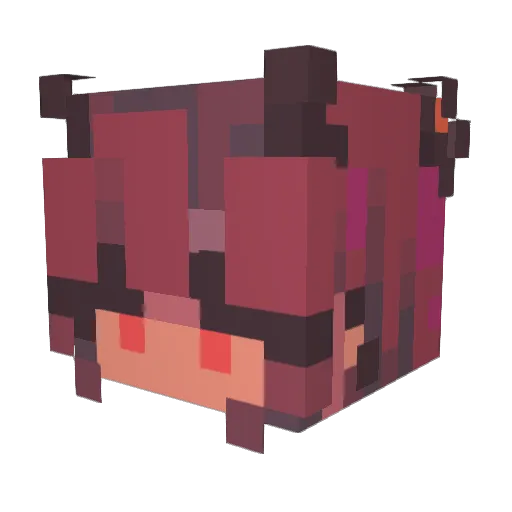 ninagbe Minecraft avatar head, 3D render